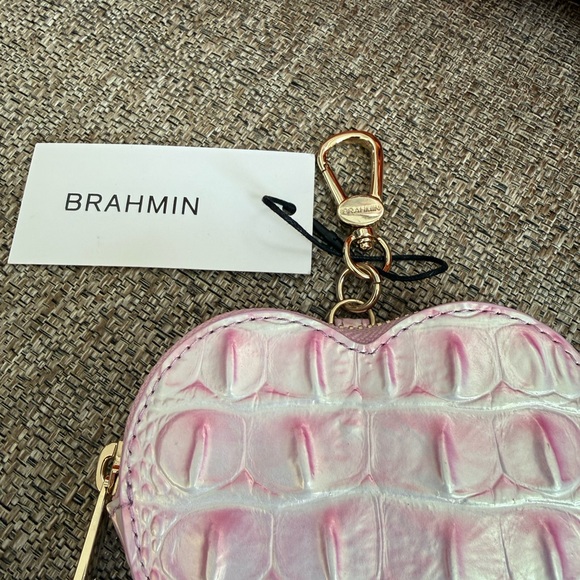 ❣️🆕Brahmin Heart Pouch Rose Water Melbourne Genuine Leather❣️ - Picture 2 of 5